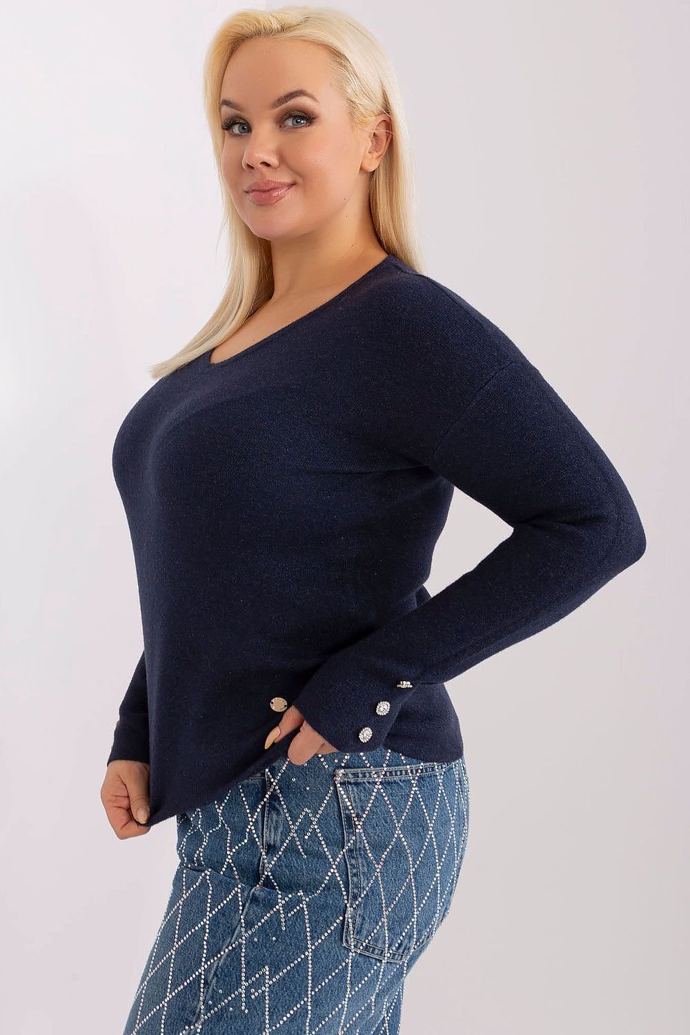 Maglione plus size model 190091 Factory Price