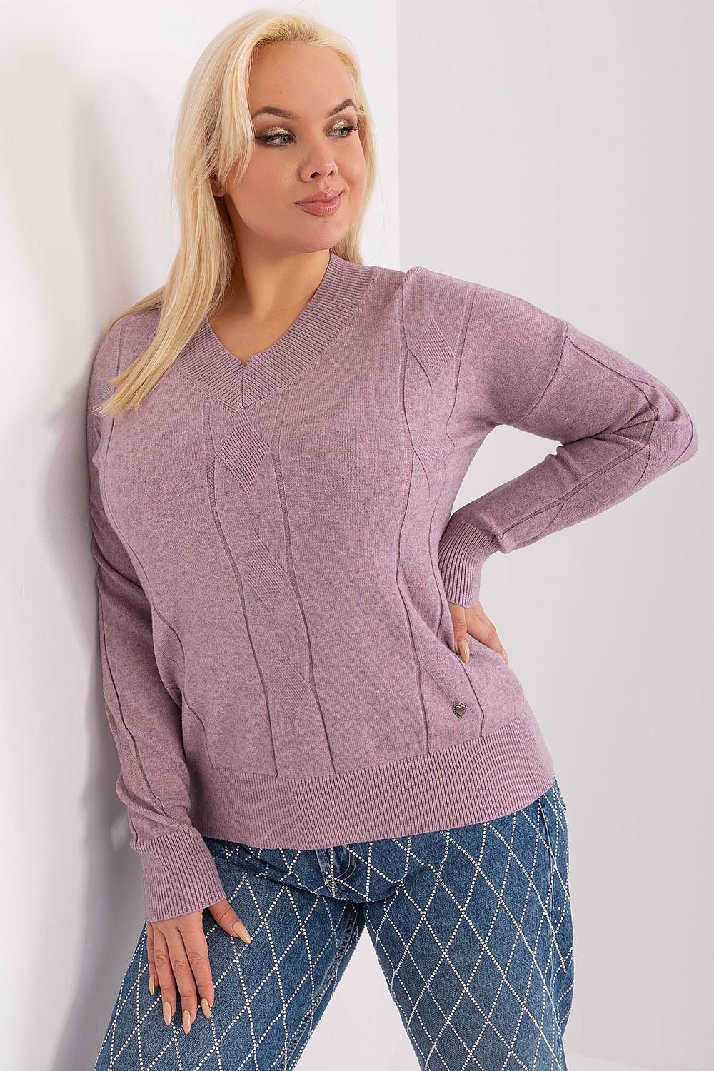 Maglione plus size model 190061 Factory Price