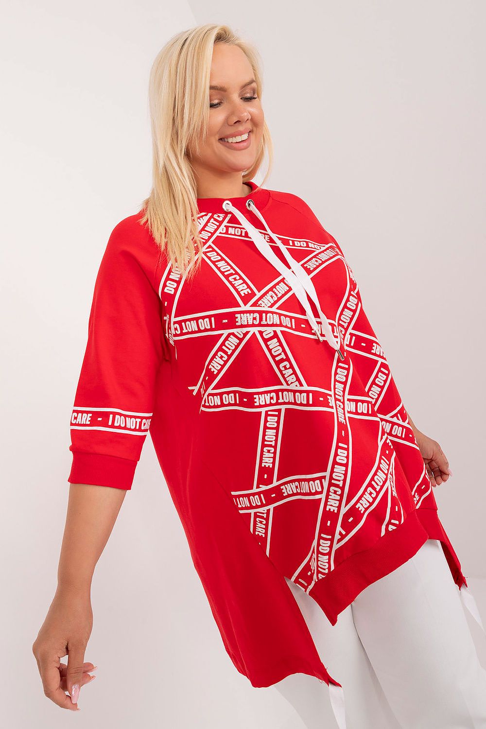 Camicetta asimmetrica plus size